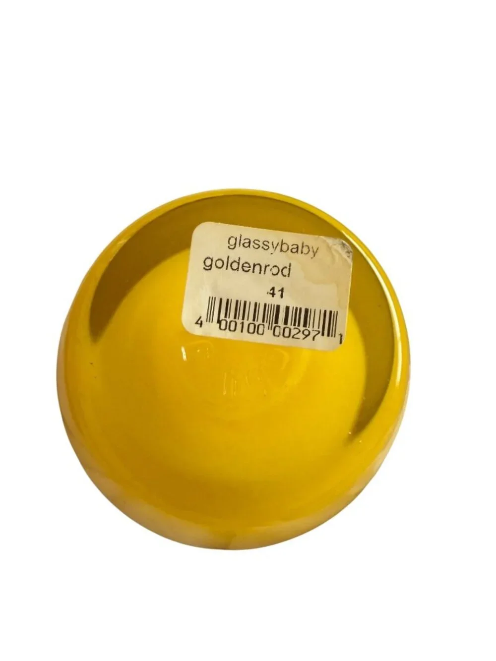 Glassybaby Pre-Triskelion Handblown Glass Votive Candle Holder Yellow Decor New